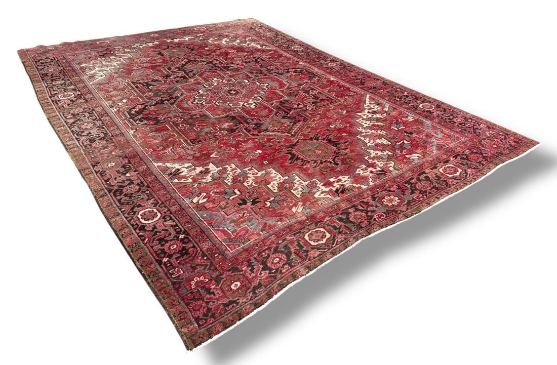 Room Size Antique Kerman Rug, 13' (1 of 5)