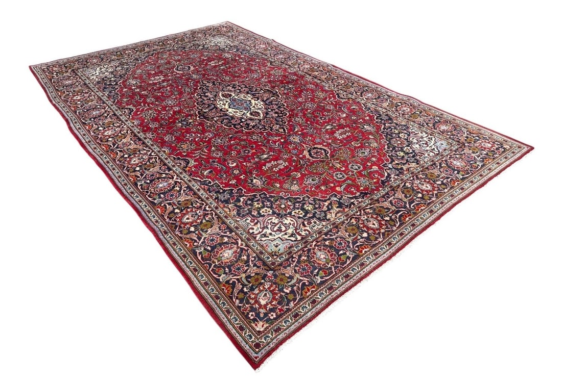 Antique Sarouk Rug Deep Indigo, 13' (1 of 9)