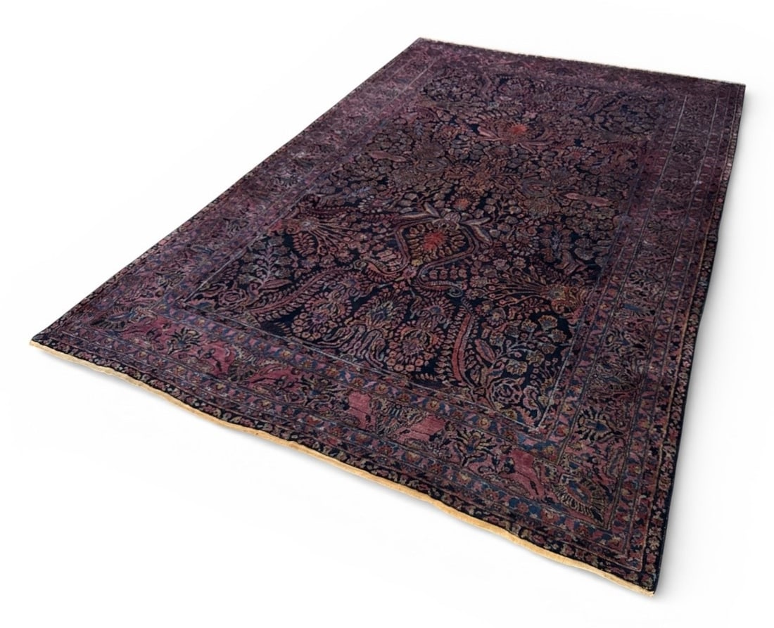 Room Size Antique Sarouk Rug, 11' (1 of 7)
