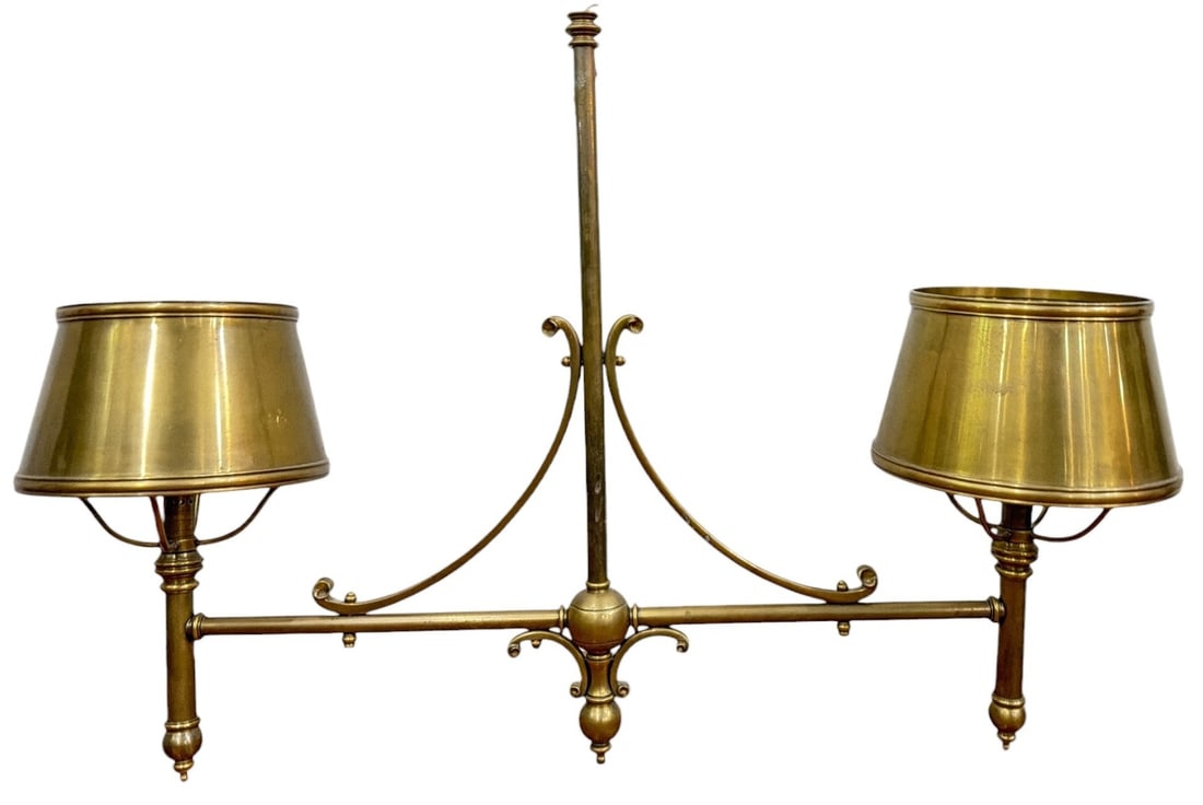 Brass CHAPMAN Style Double Pendant Lamp (1 of 4)