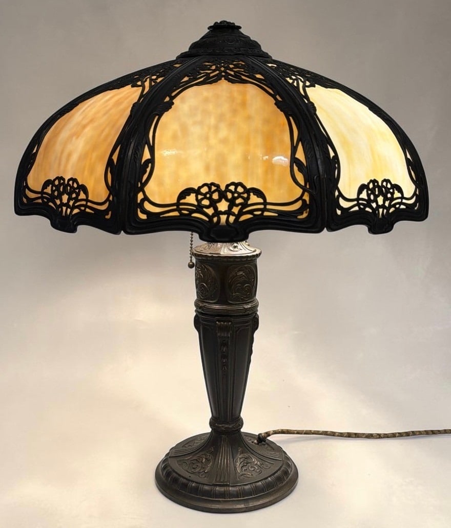 Art Nouveau Stained Glass Lamp (1 of 8)