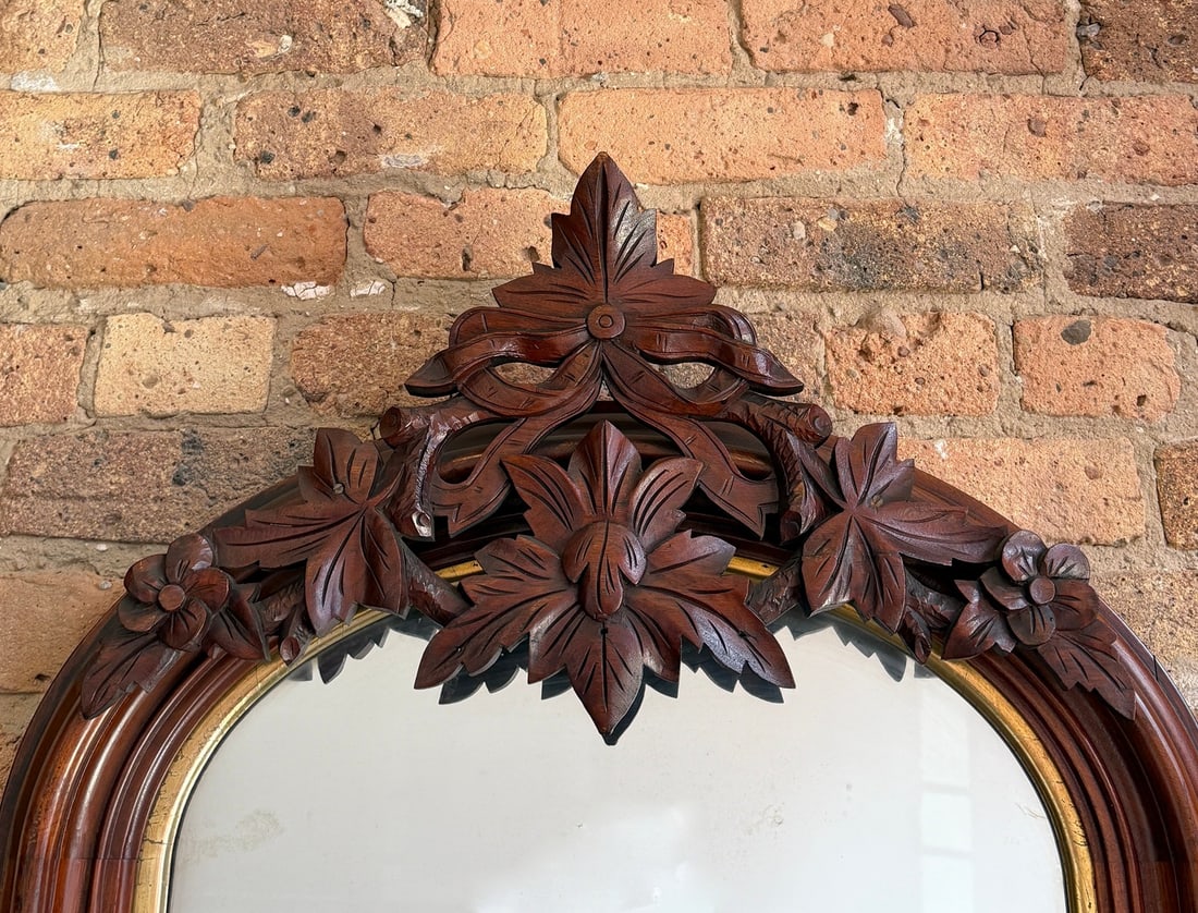 Antique Black Forest Mirror - 3