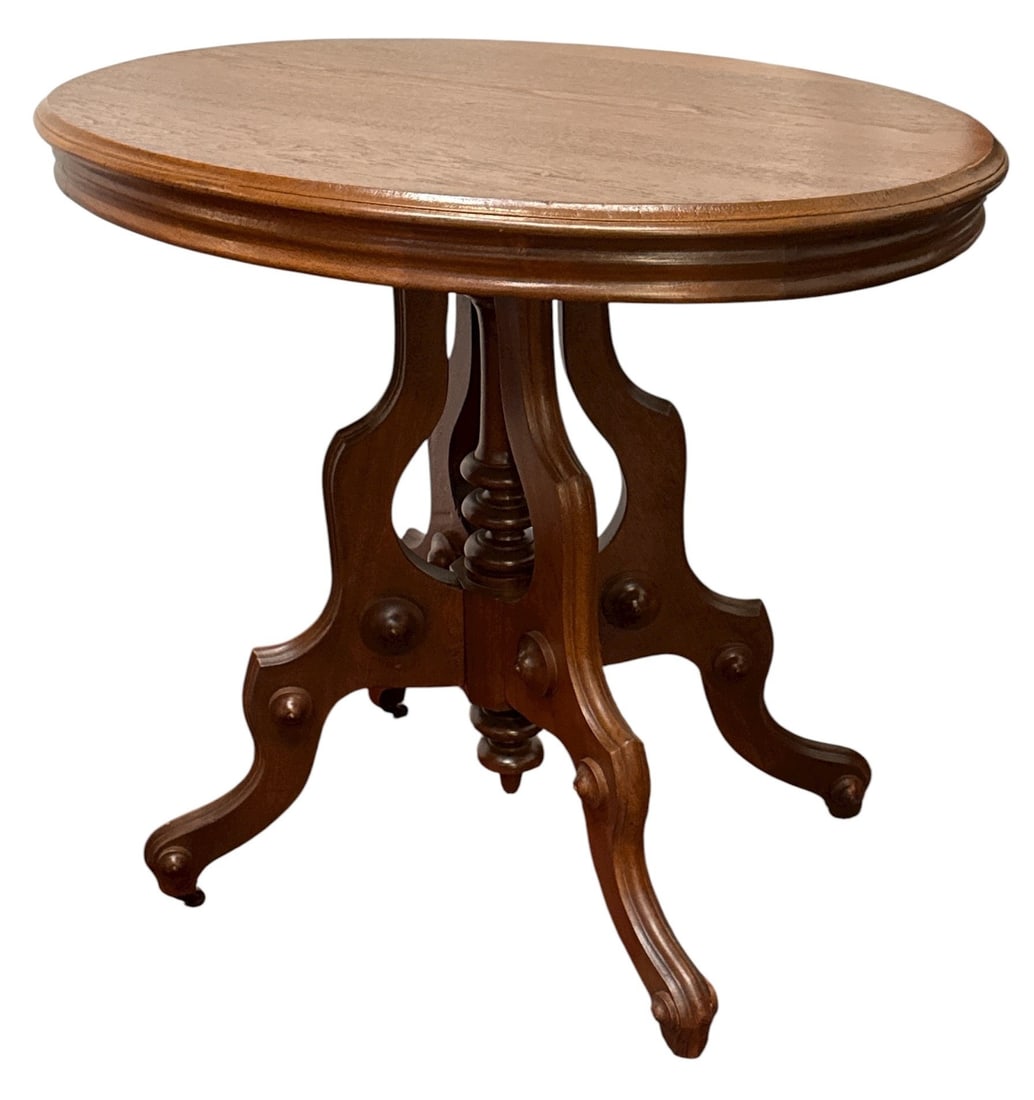 Three Antique Victorian Side Tables - 4