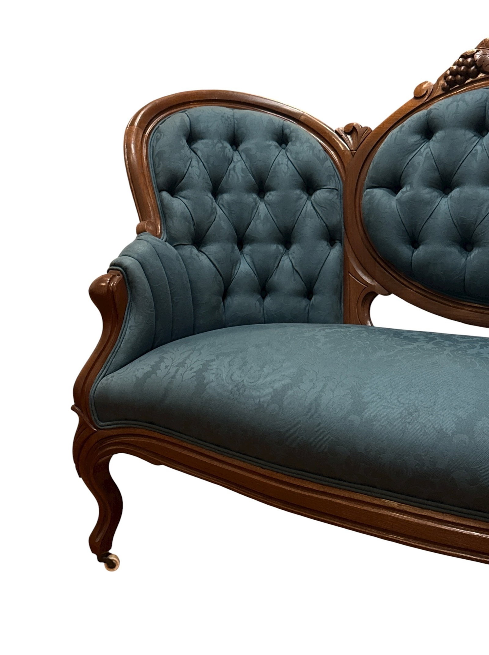 19th C.Rococo Revival Walnut Settee - 3