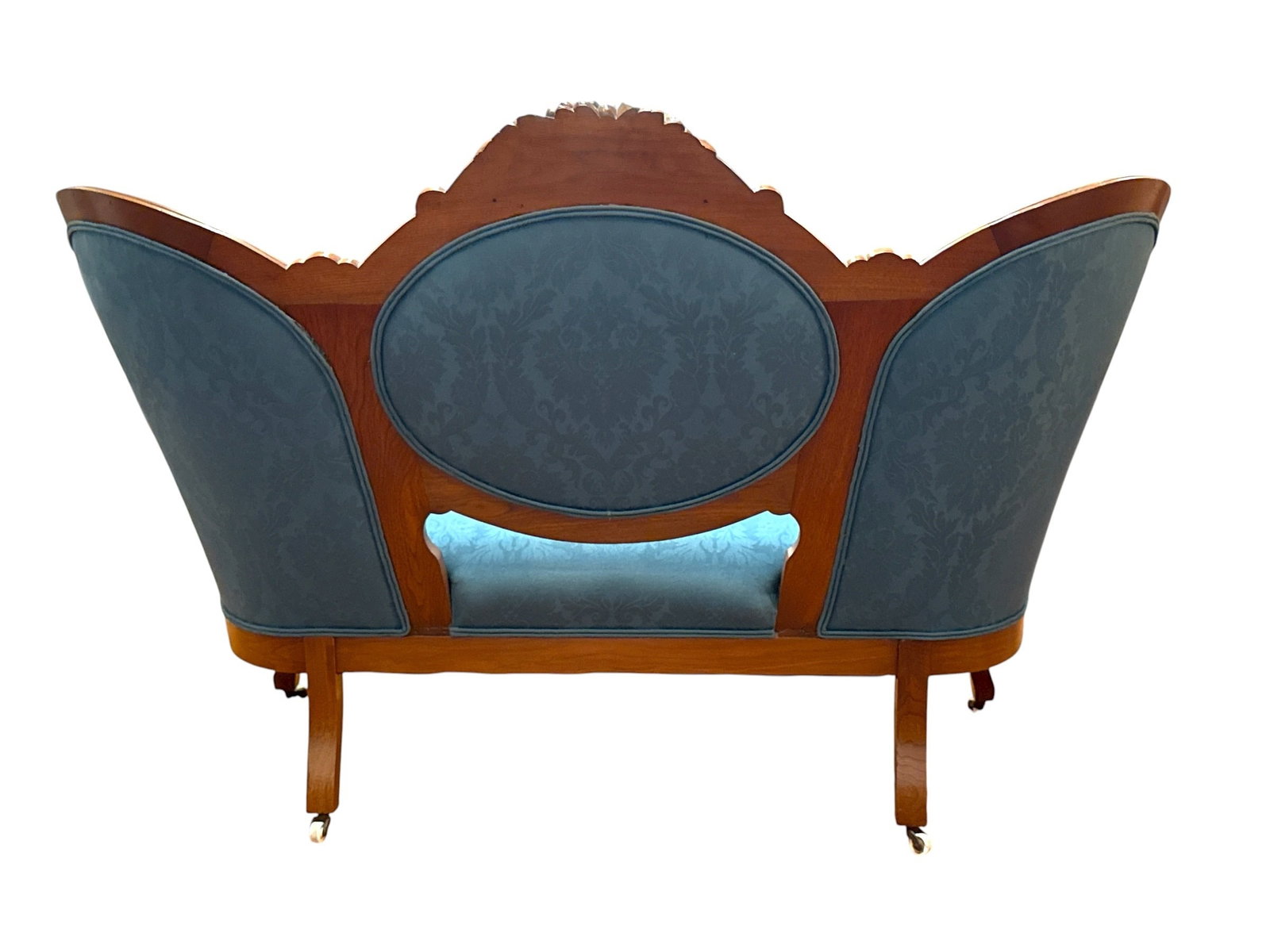 19th C.Rococo Revival Walnut Settee - 5