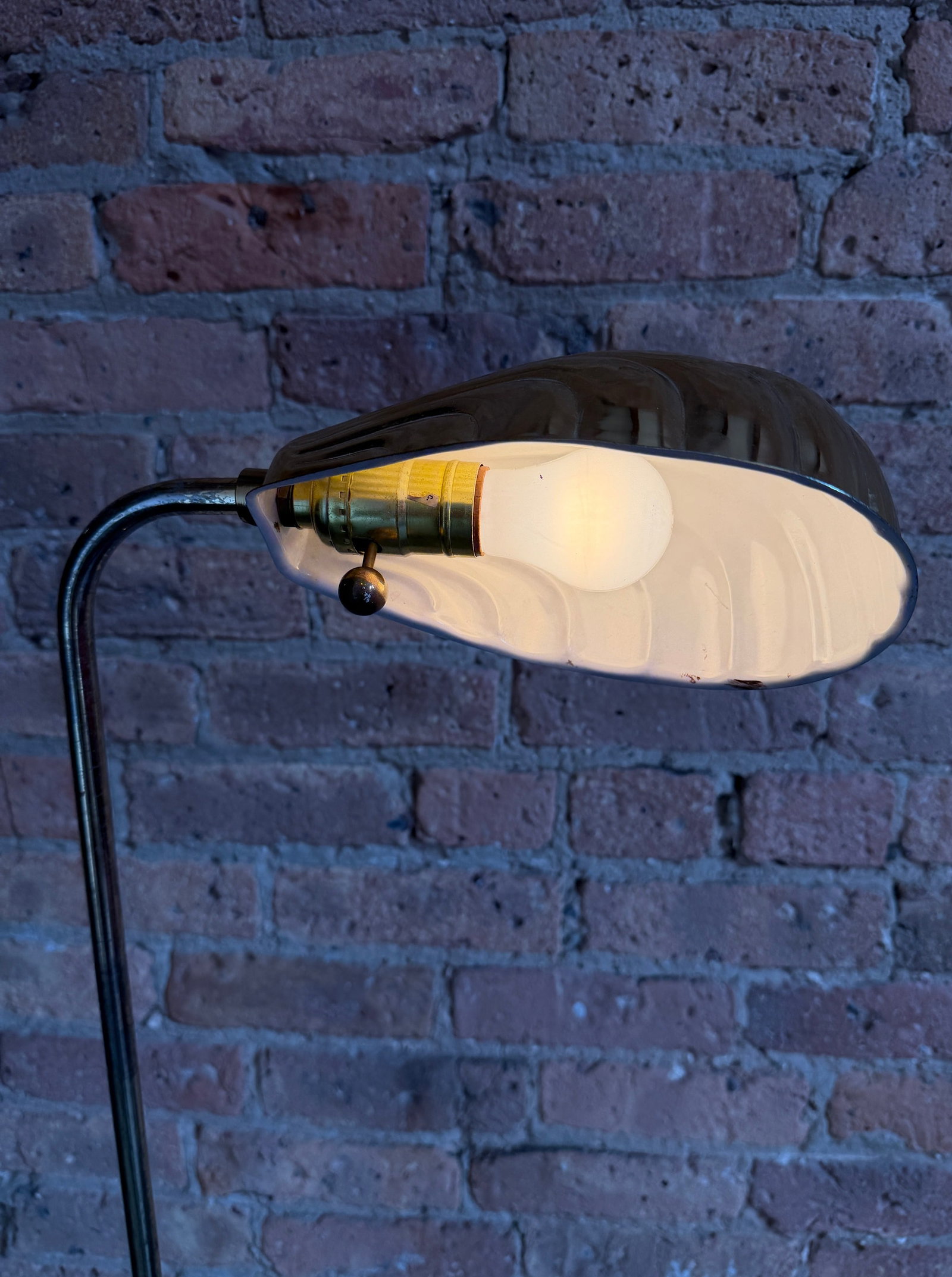 FREDERICK COOPER Style Brass Shell Floor Lamp - 7