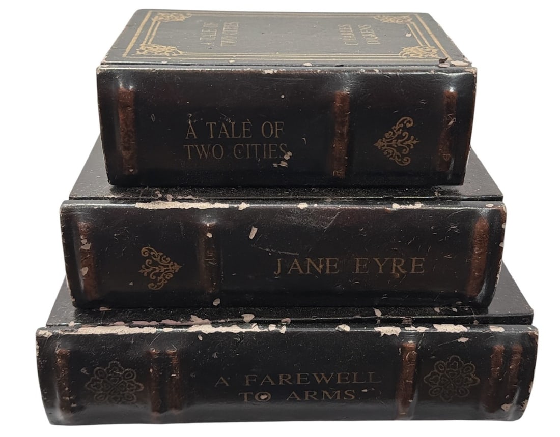 Early "Tale of Two Cities" by CHARLES DICKENS Faux Book Stash Box: Measures 6.25" H x 8" W x 6.25" D.