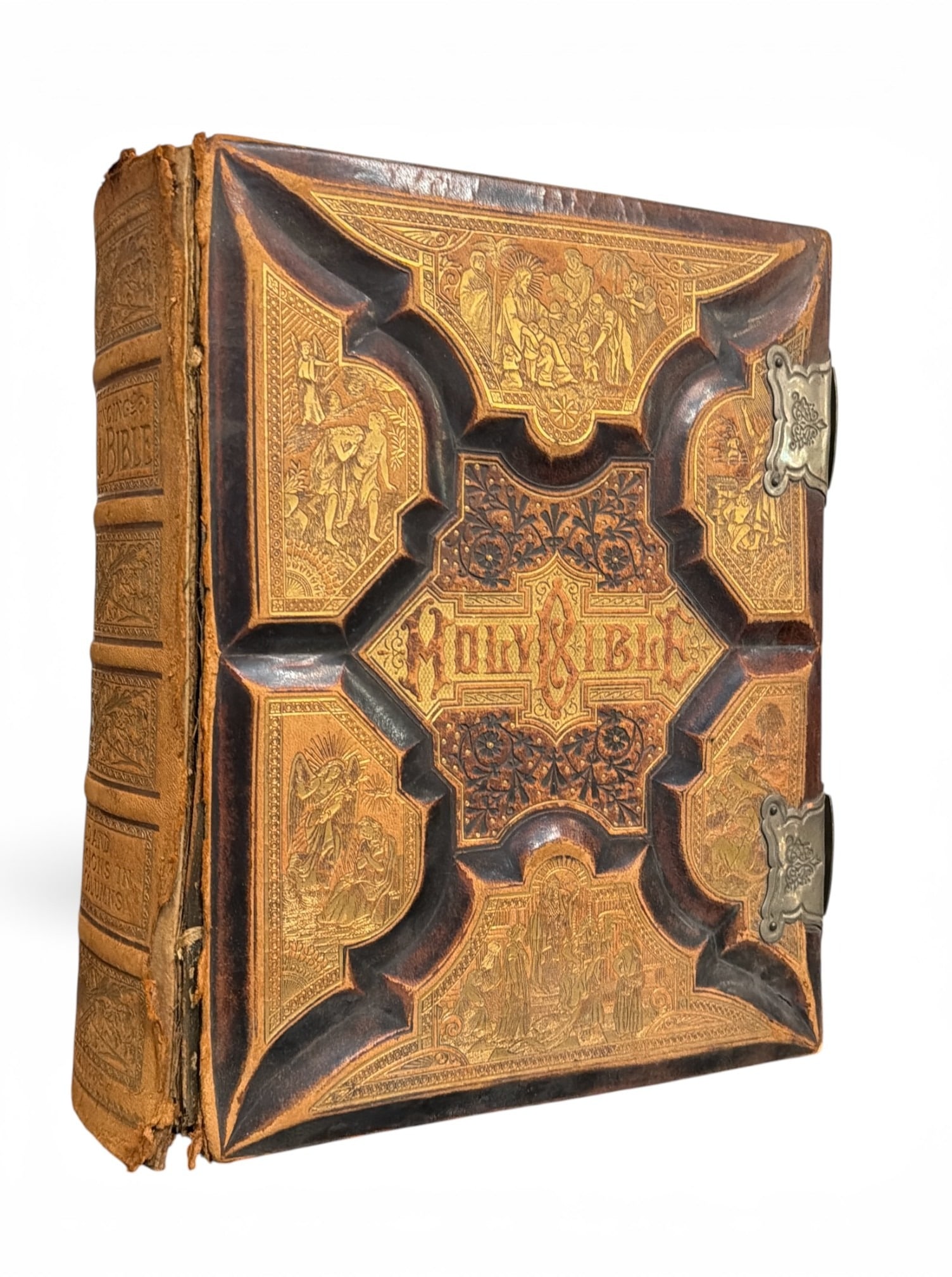Victorian Parallel Columns Holy Bible (1 of 4)