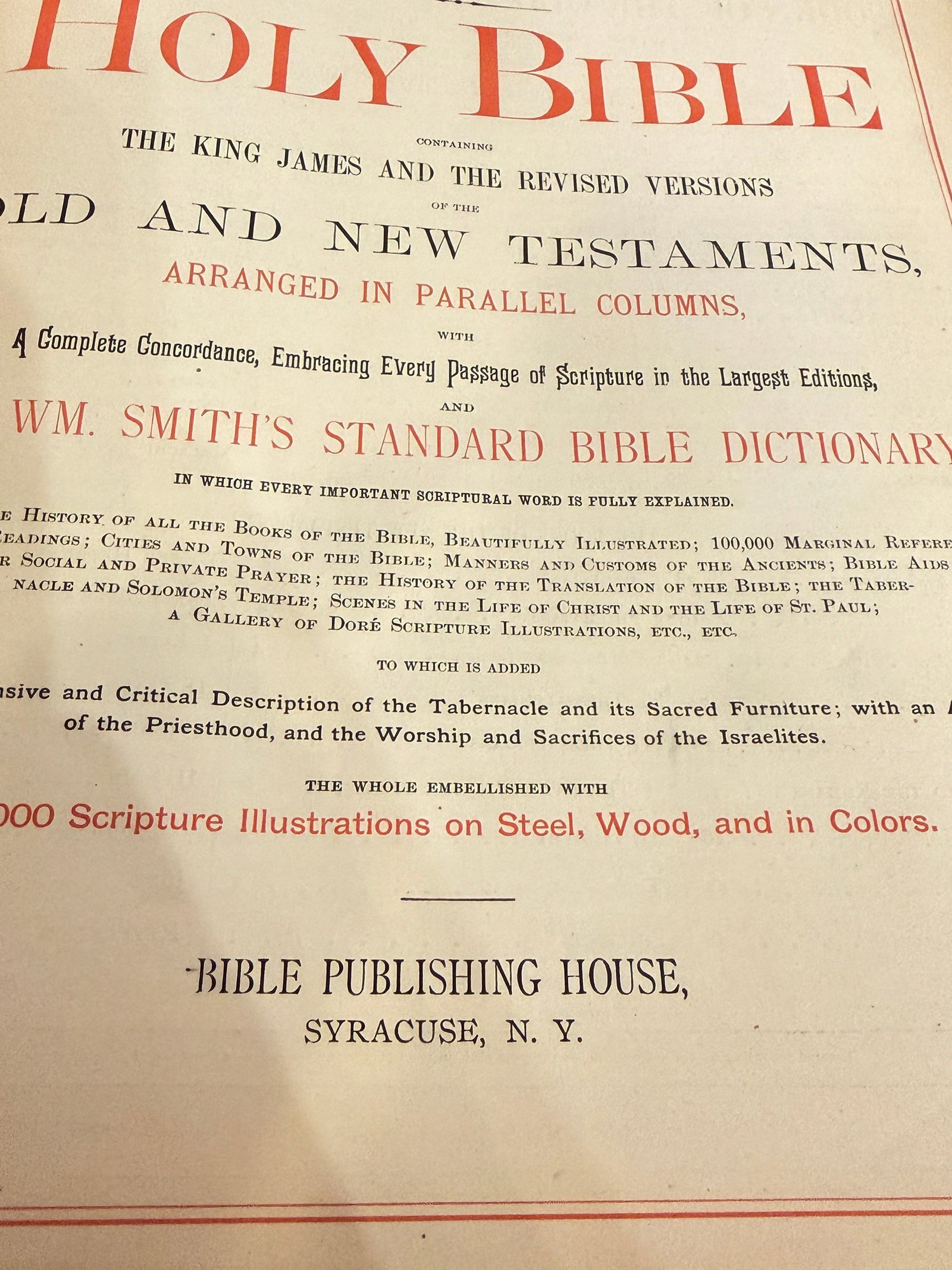 Victorian Parallel Columns Holy Bible - 4