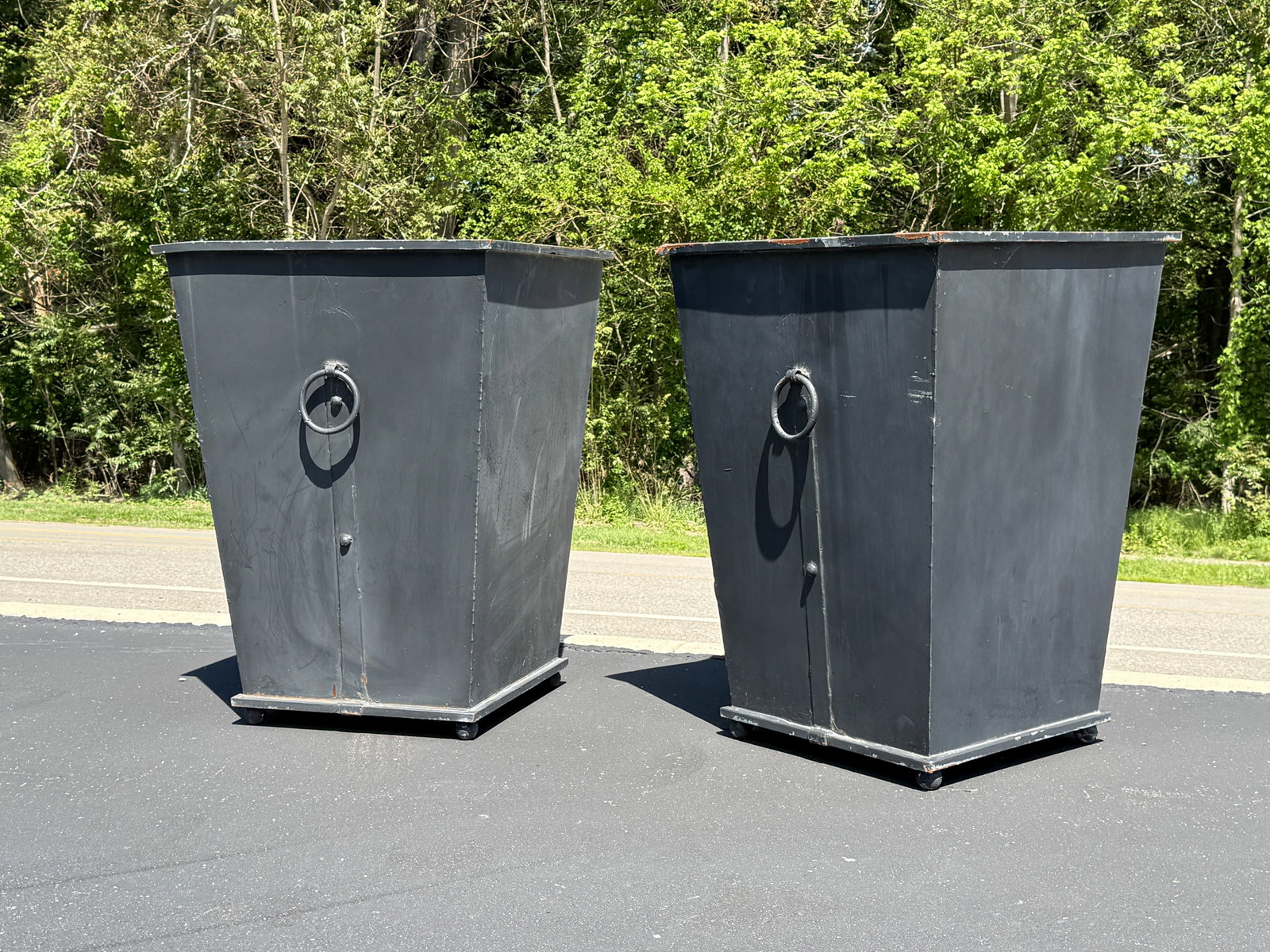 A Pair of Tall Classical Garden Planters (1 of 7)