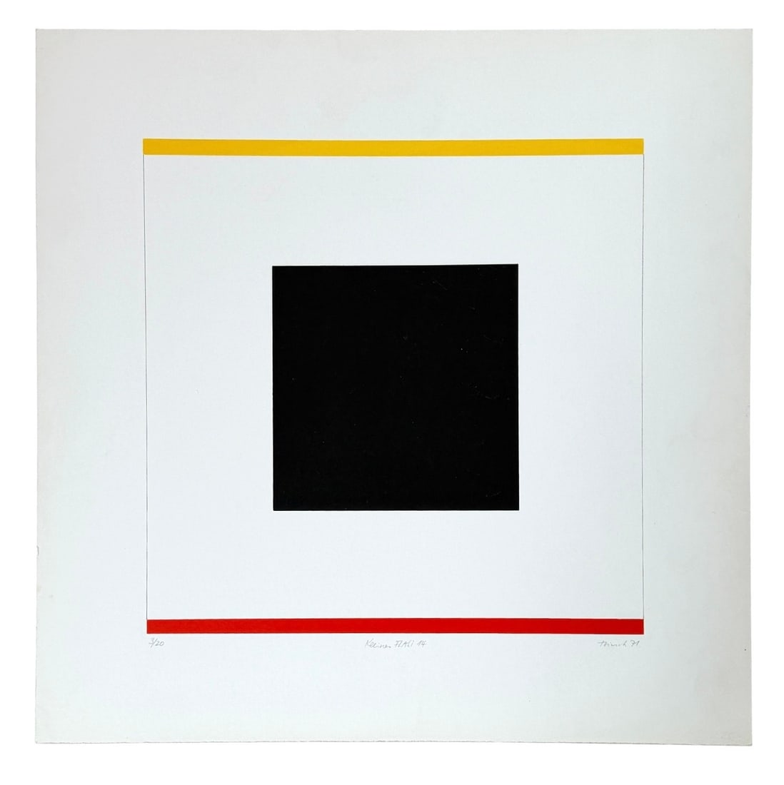URSULA GRAEFF-HIRSCH (German, b. 1929) Linocut Print, 1971: Measures 12.5" x 12.5", sight measures 9" x 9". Pencil signed by artist and dated 1971, Titled " and numbered 3/20.