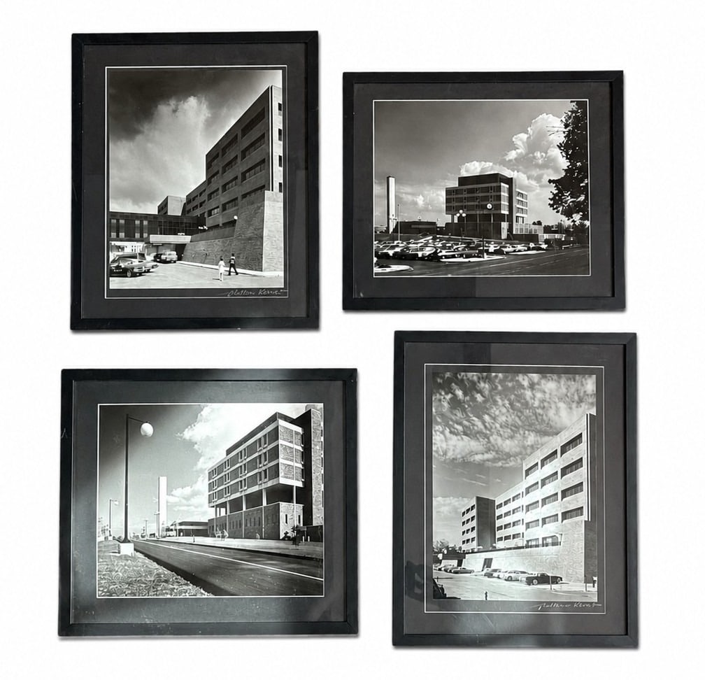 BALTHAZAR KORAB (Hungarian/American, 1926-2013), Collection of 4 Architectural Photographs: Two are signed in lower right. Largest measures in frame 19" x 16" x .5" D, sight measures 13.75" x 10.75".