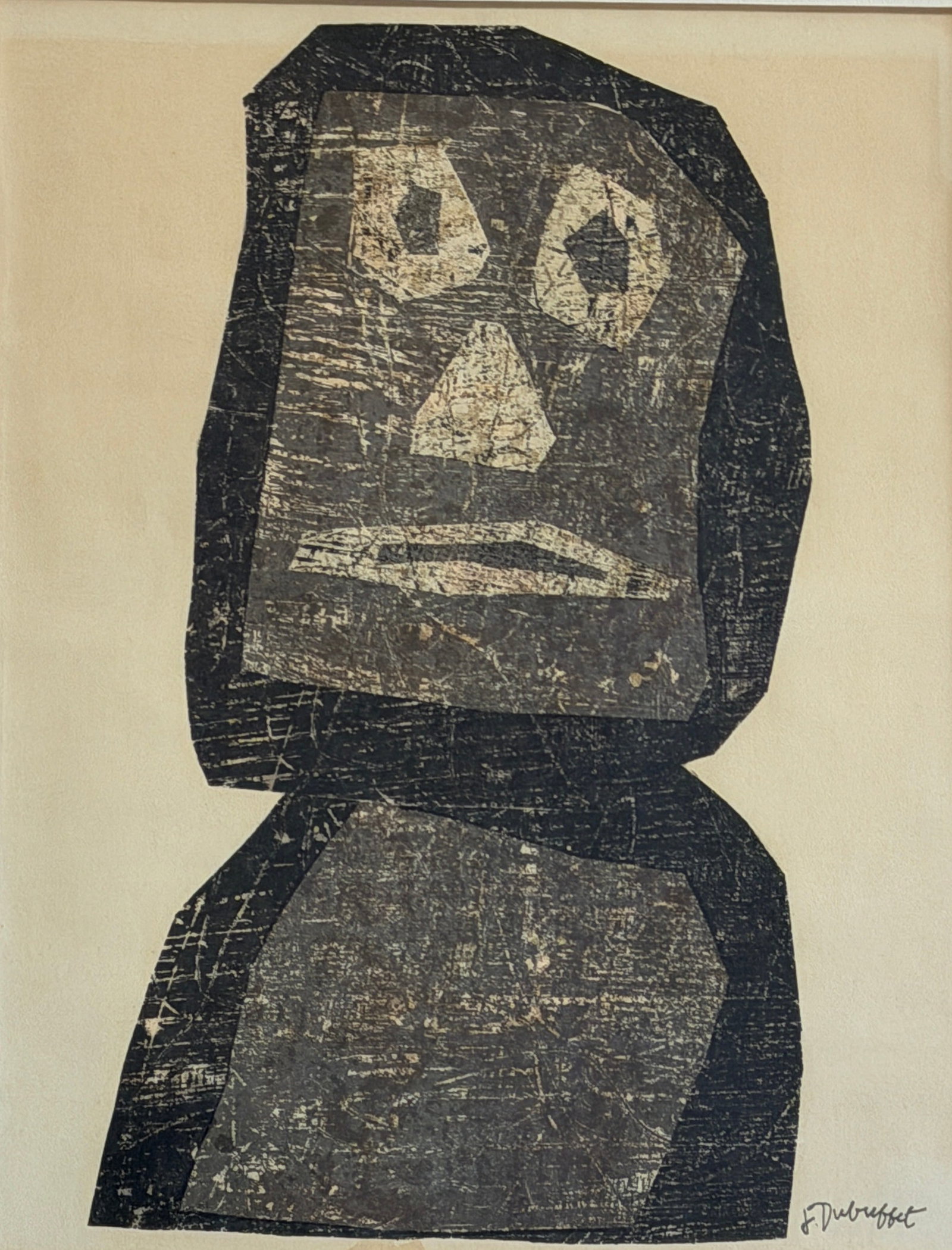 JEAN DUBUFFET Lithograph, "The Warrior" (1 of 4)