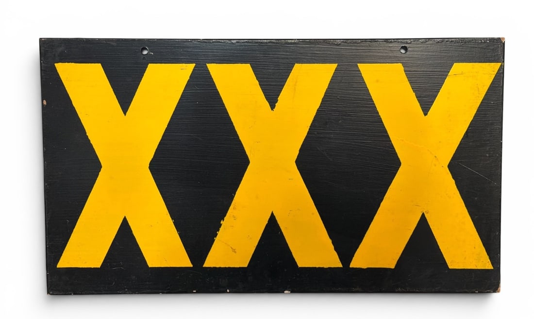 Folk Art Triple X Poison Sign (1 of 2)