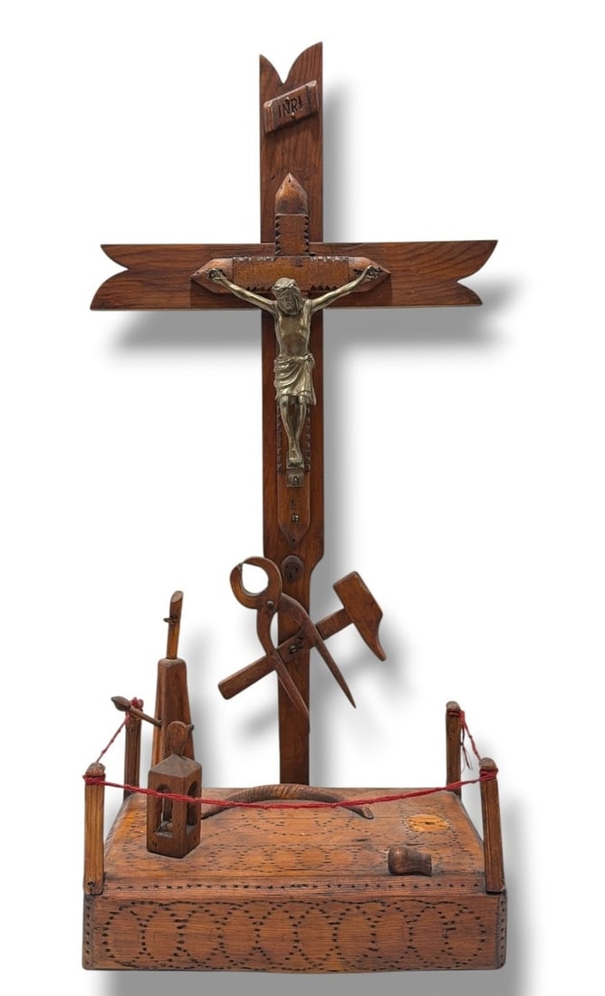 Large Folk Art Wood Crucifix (1 of 3)