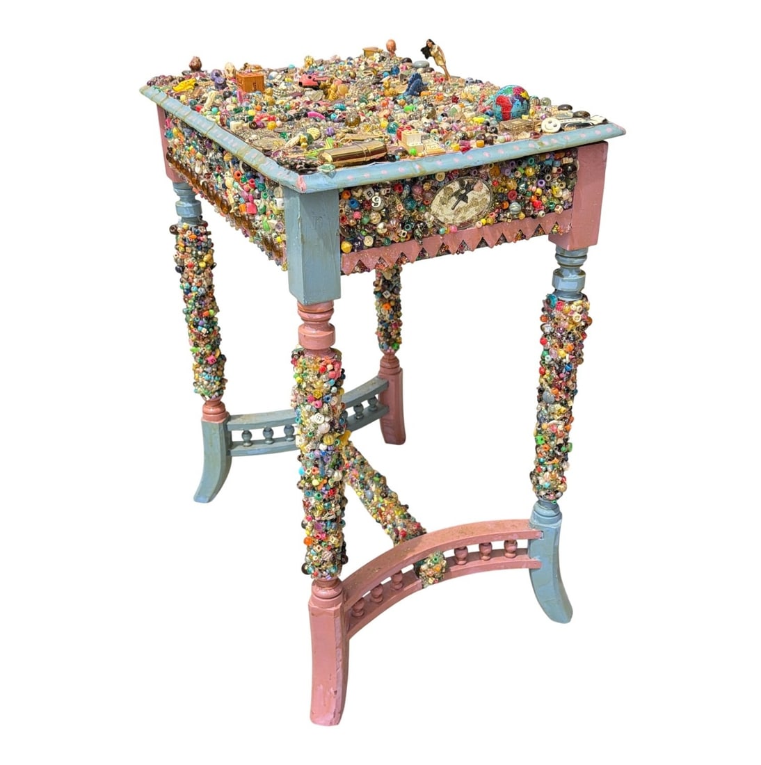Folk Art Assemblage Table - 3