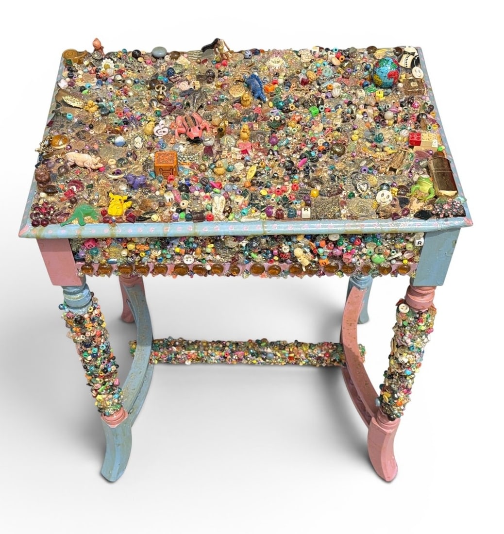 Folk Art Assemblage Table - 4