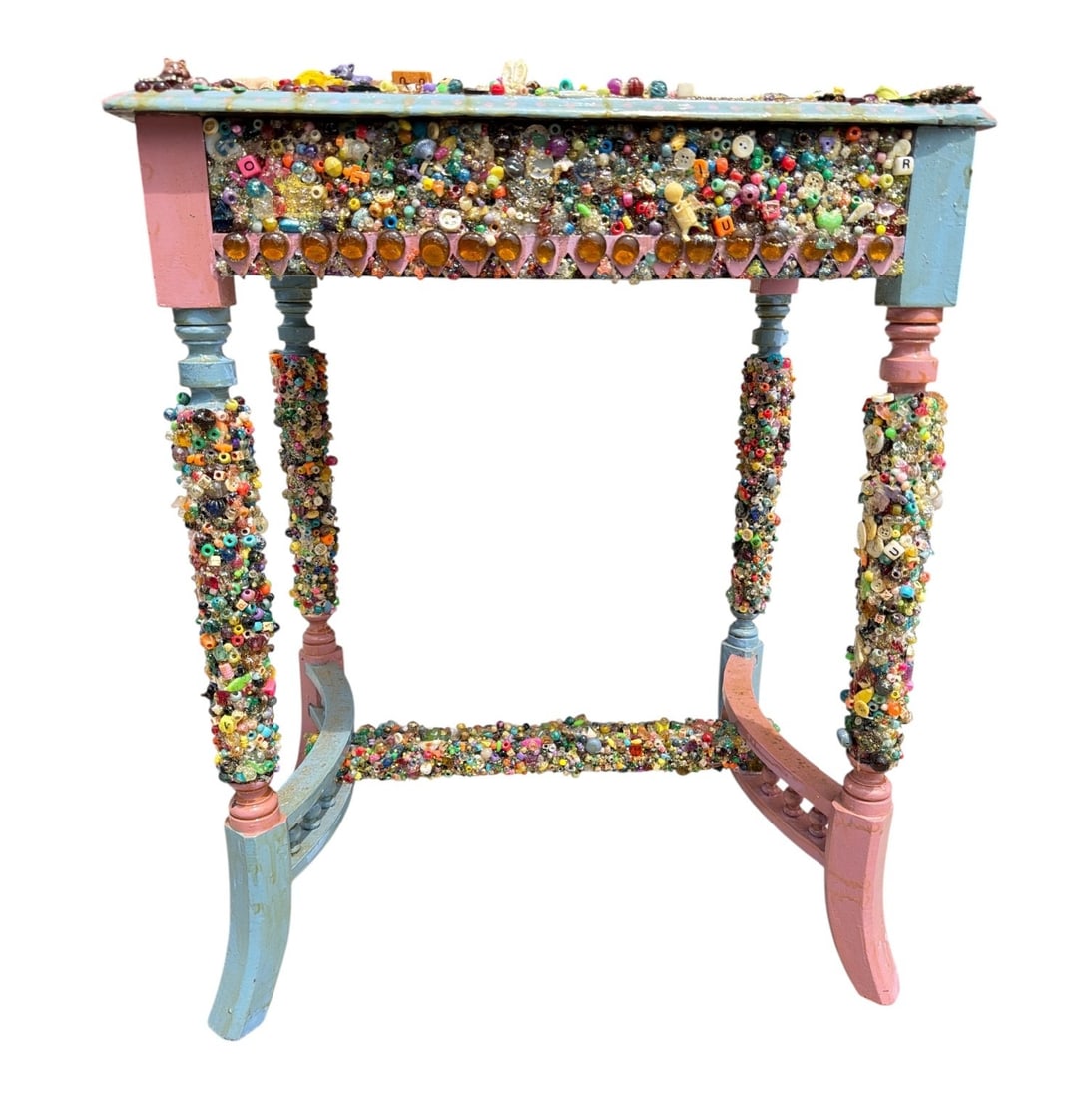 Folk Art Assemblage Table - 5