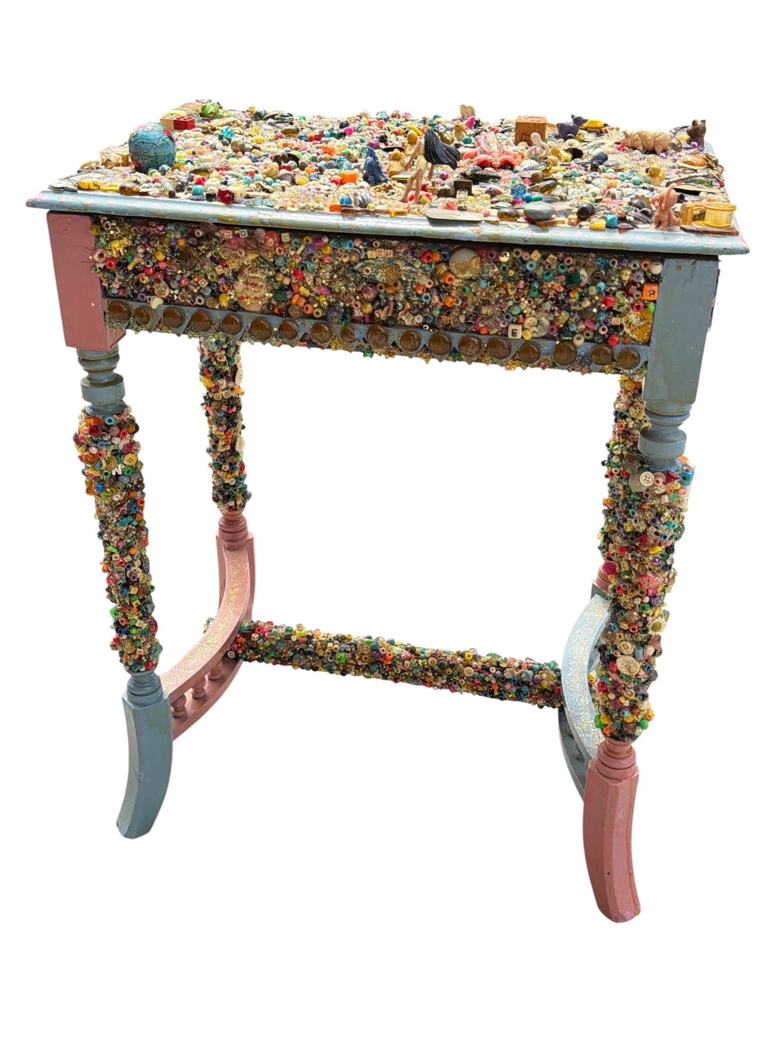 Folk Art Assemblage Table - 6