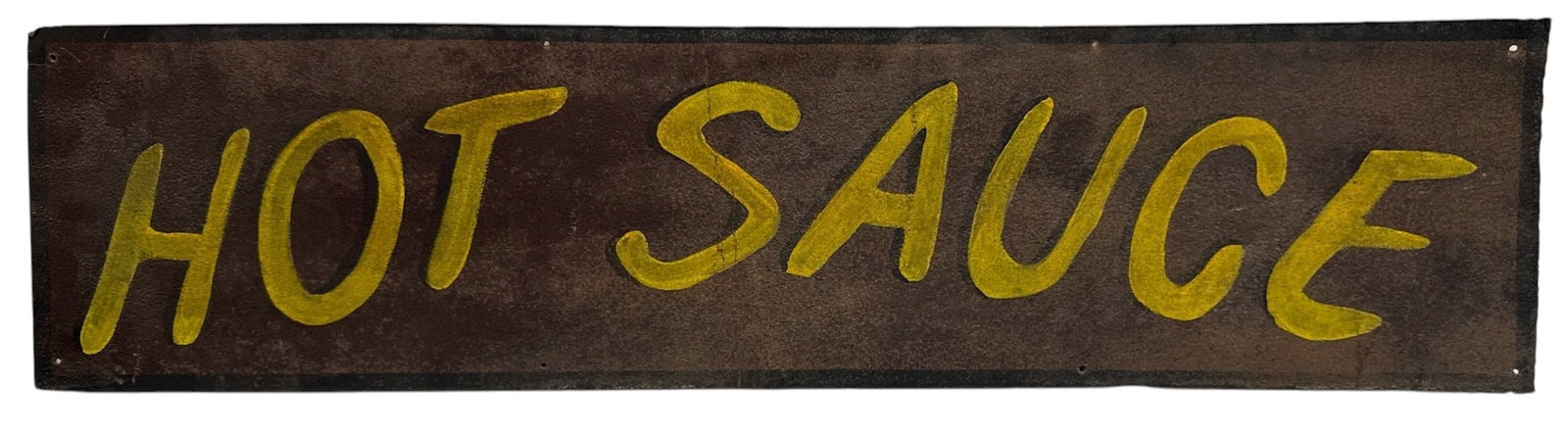 "Hot Sauce" Early Hand Painted Tin Sign (1 of 5)