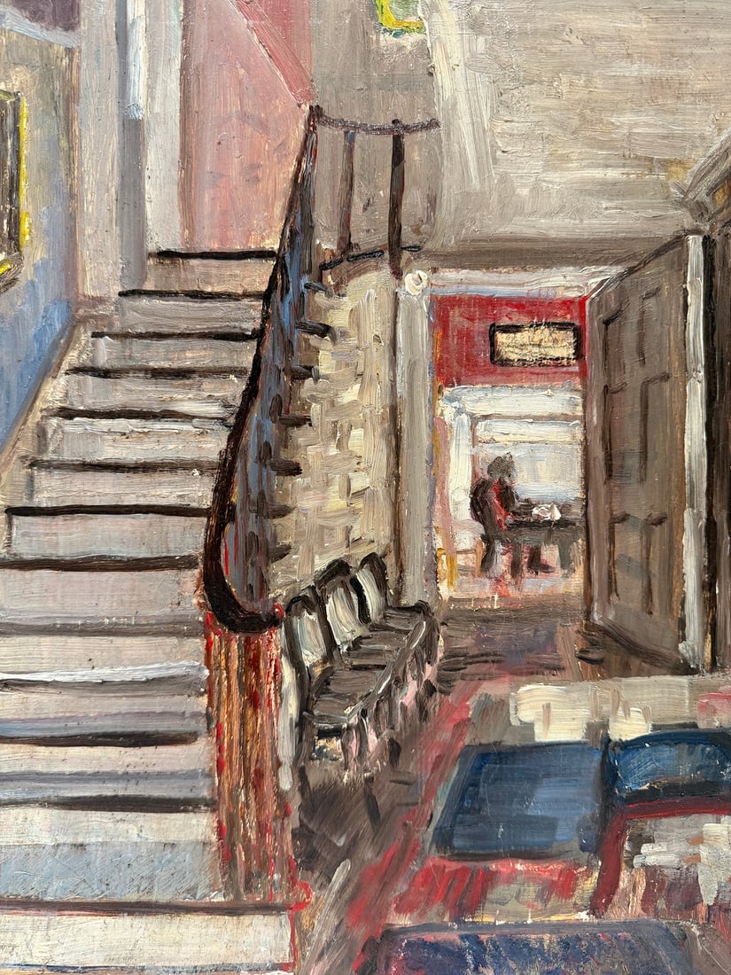 Impressionist Oil on Board Painting: Measures 16" x 12.25".