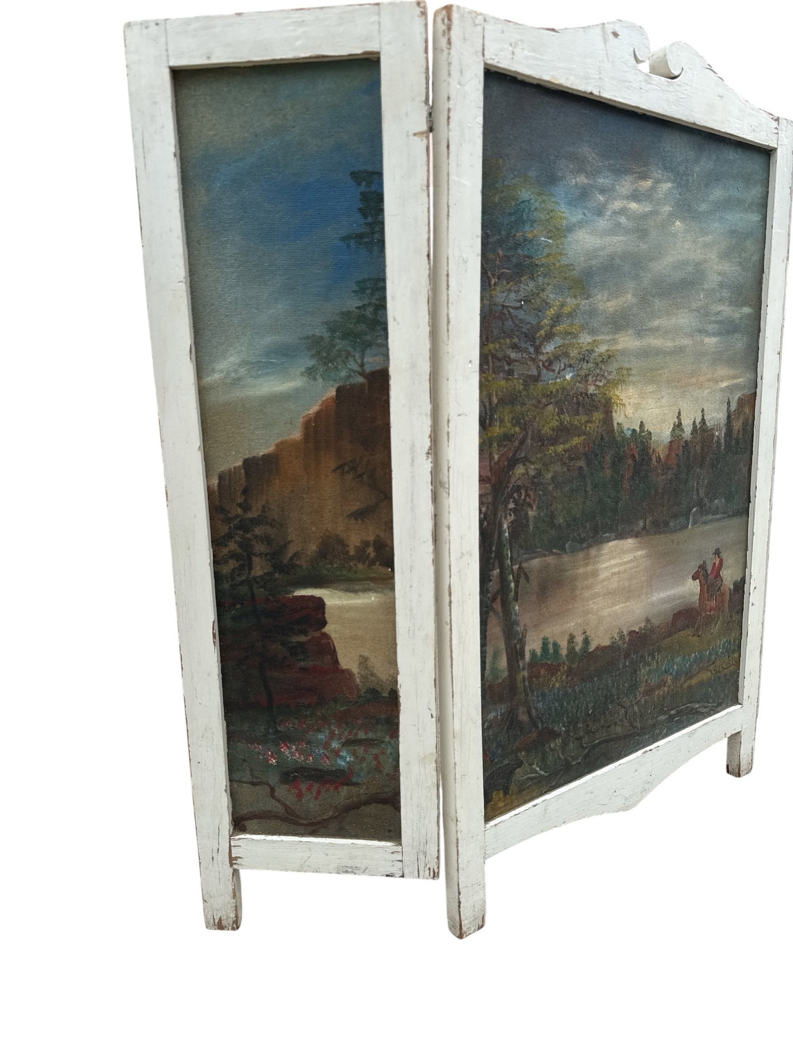 Handpainted Countryside Fire Screen - 3