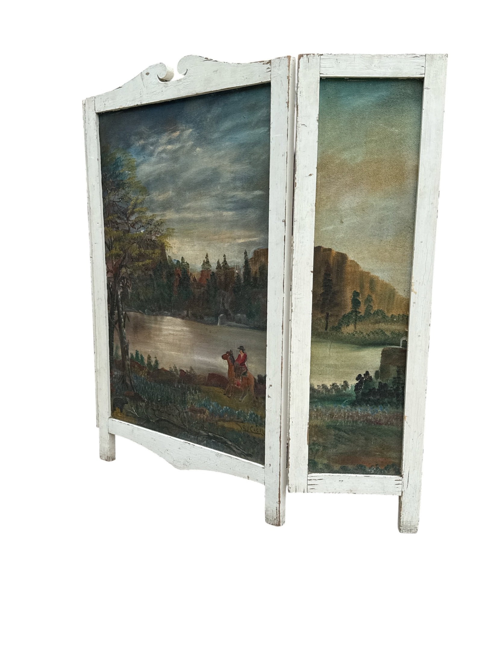 Handpainted Countryside Fire Screen - 4
