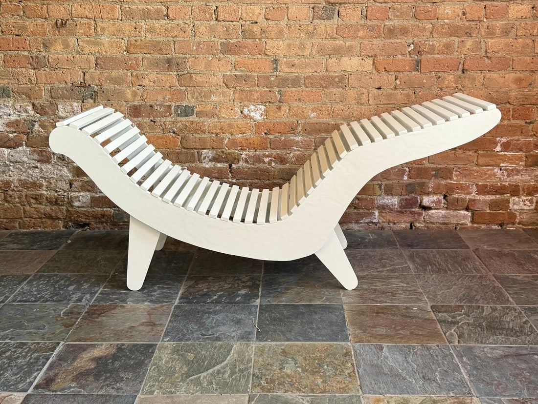 KLAUS GRABE "C5" Chaise Lounge: 25.5" H to head x 28" H to feet x 63" L x 21.25" W. No label.