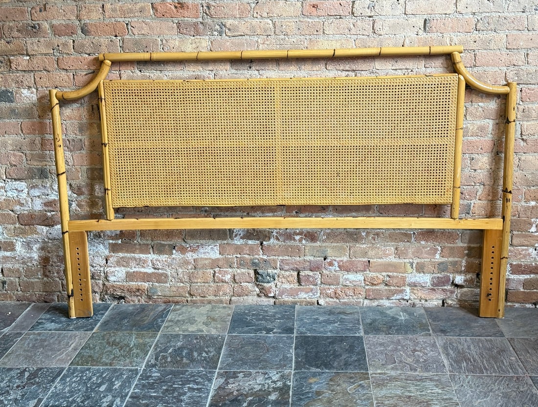 MCGUIRE Style Rattan and Bamboo Headboard, King Size (1 of 4)
