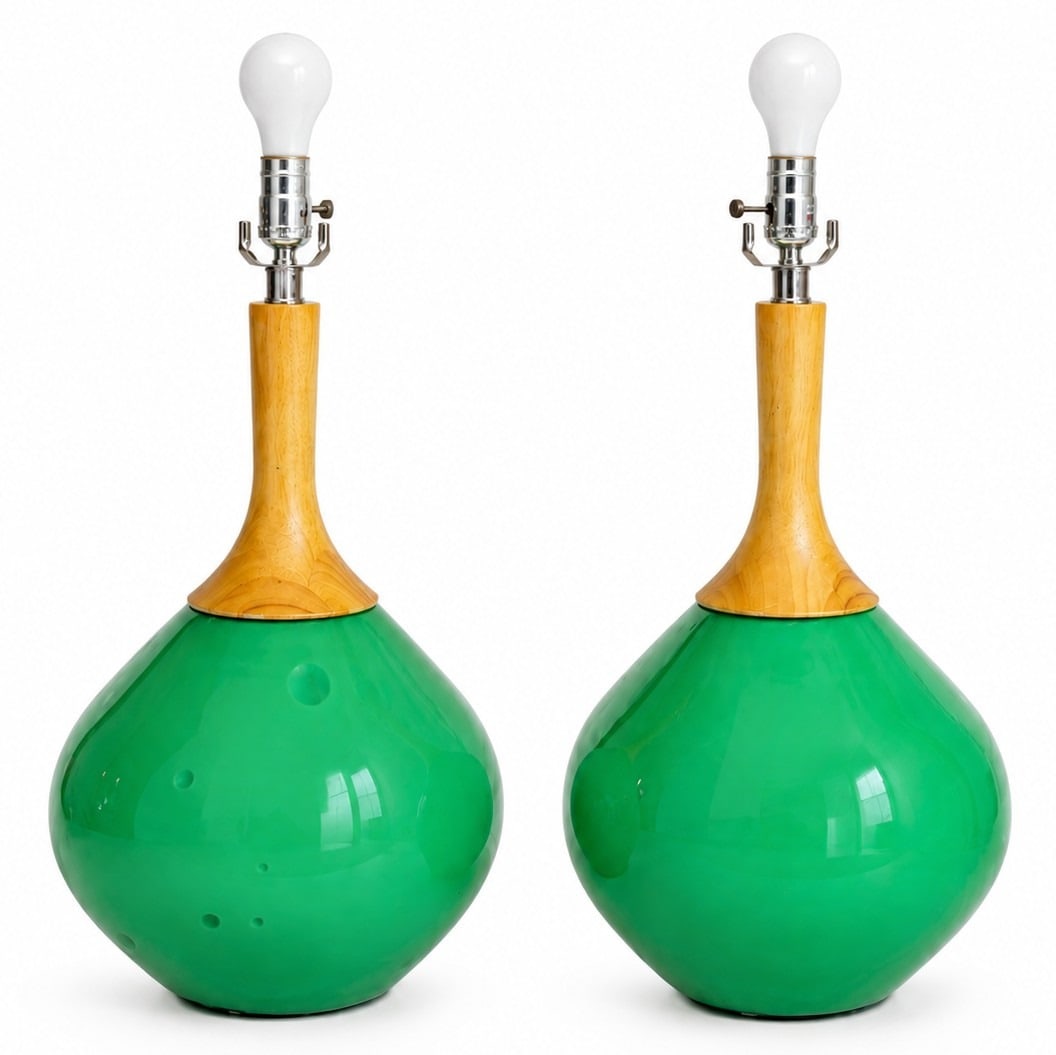 Mid Century Style Art Glass Table Lamps (1 of 5)