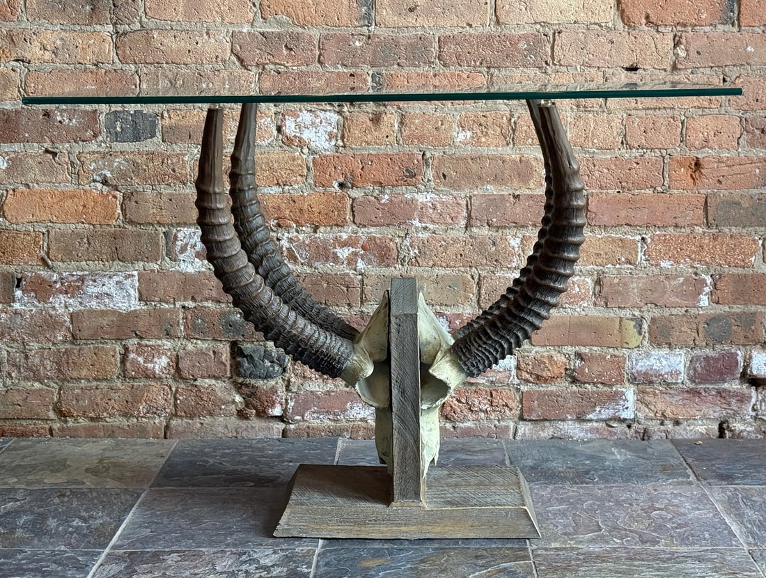 Sculptural Antelope Horn Console Table - 5