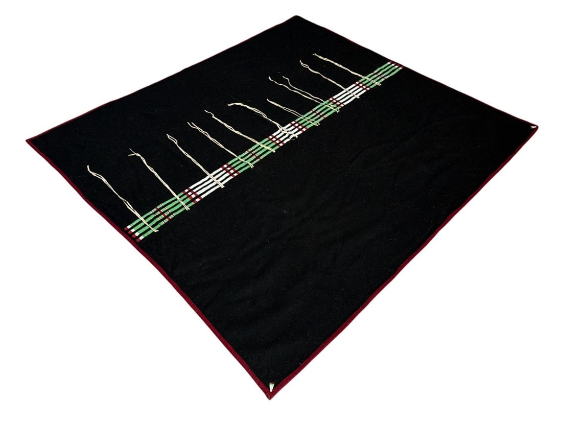 African Beaded Wool Basotho Blanket - 2