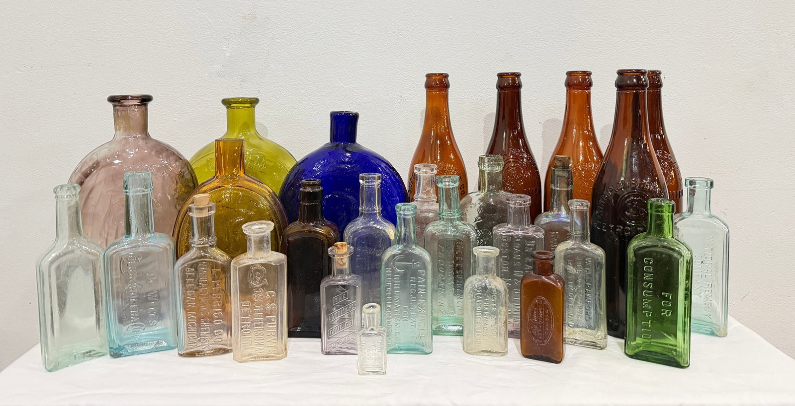 Large Collection of Early Glass Bottles (1 of 4)
