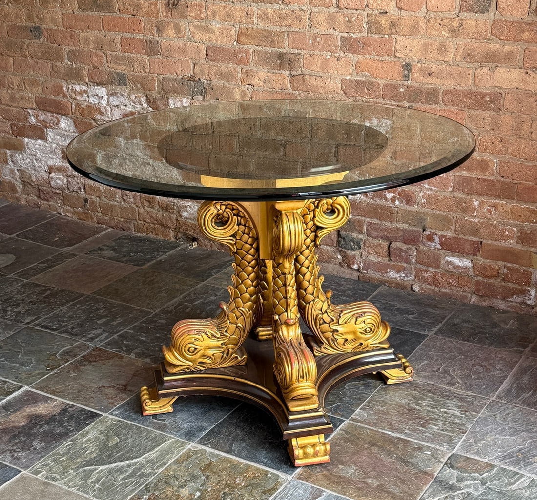 MAITLAND SMITH Gold Gilt Dolphin Table (1 of 3)