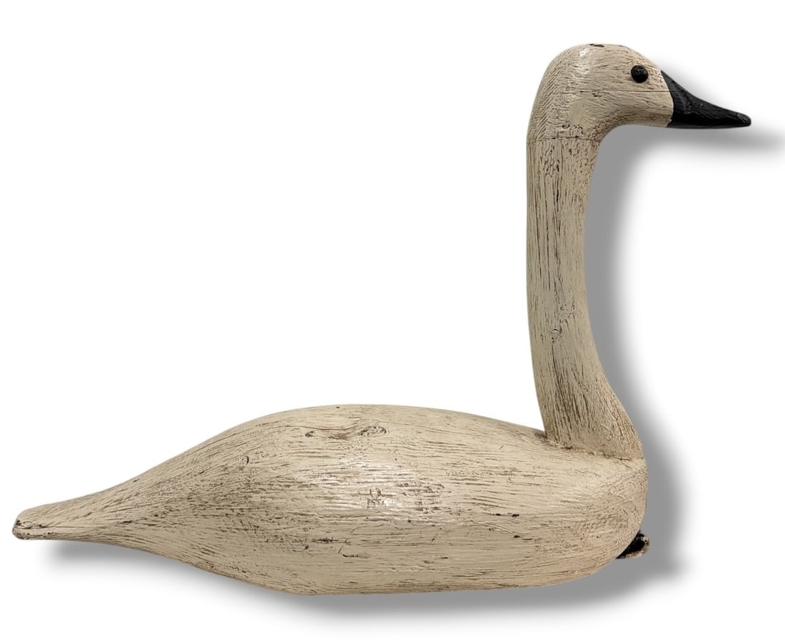 Folk Art Carved Swan Decoy (1 of 3)