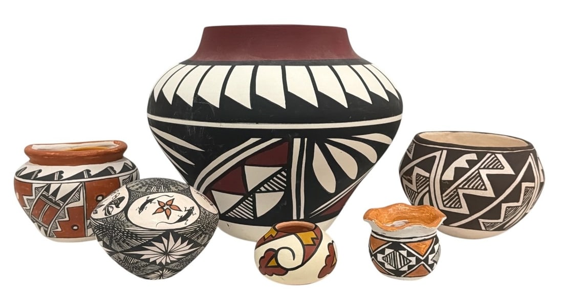 Collection of Acoma Native American Pottery (1 of 9)