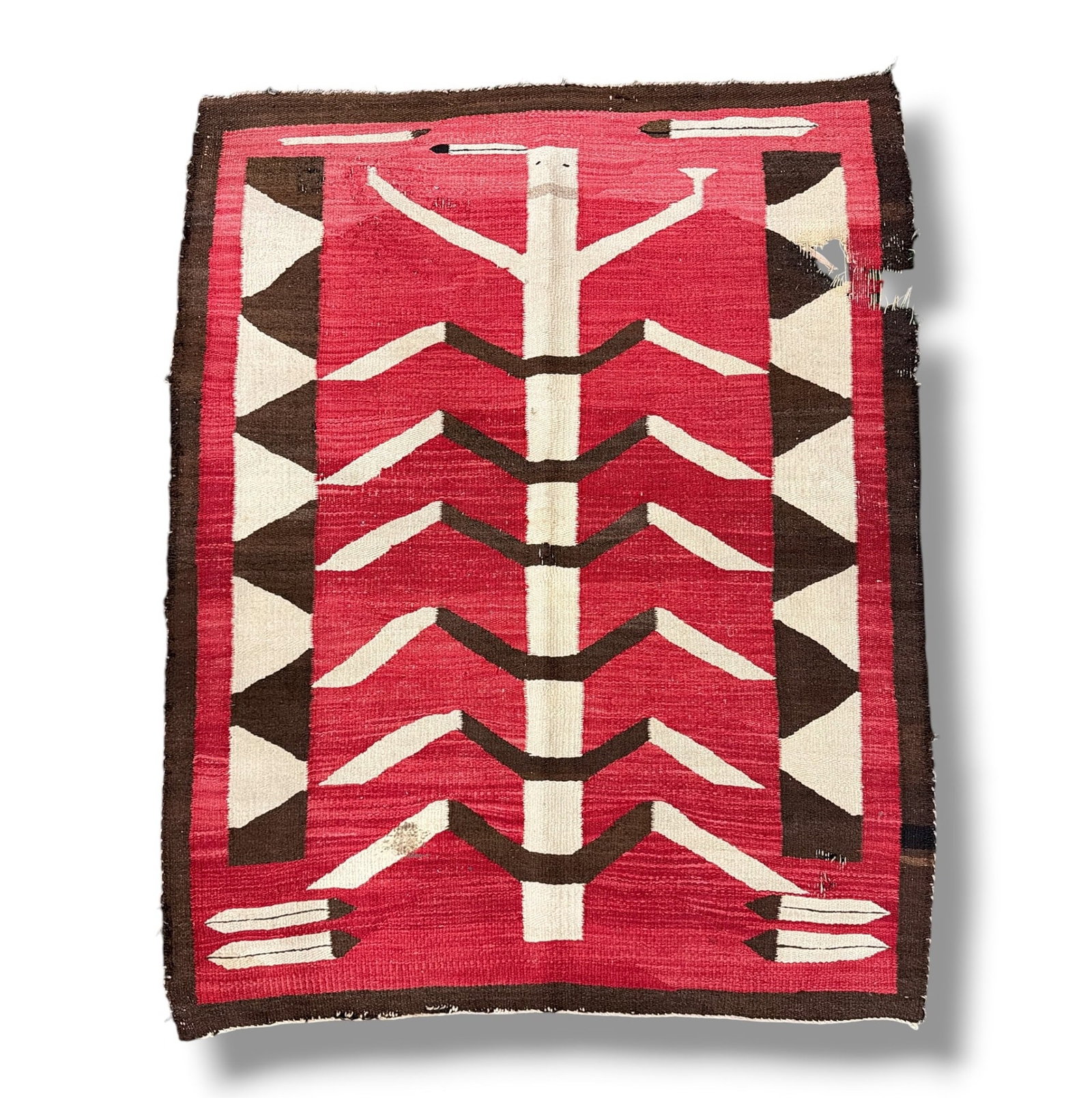 Unique Cornstalk Yei Rug: Measures 56" x 44".