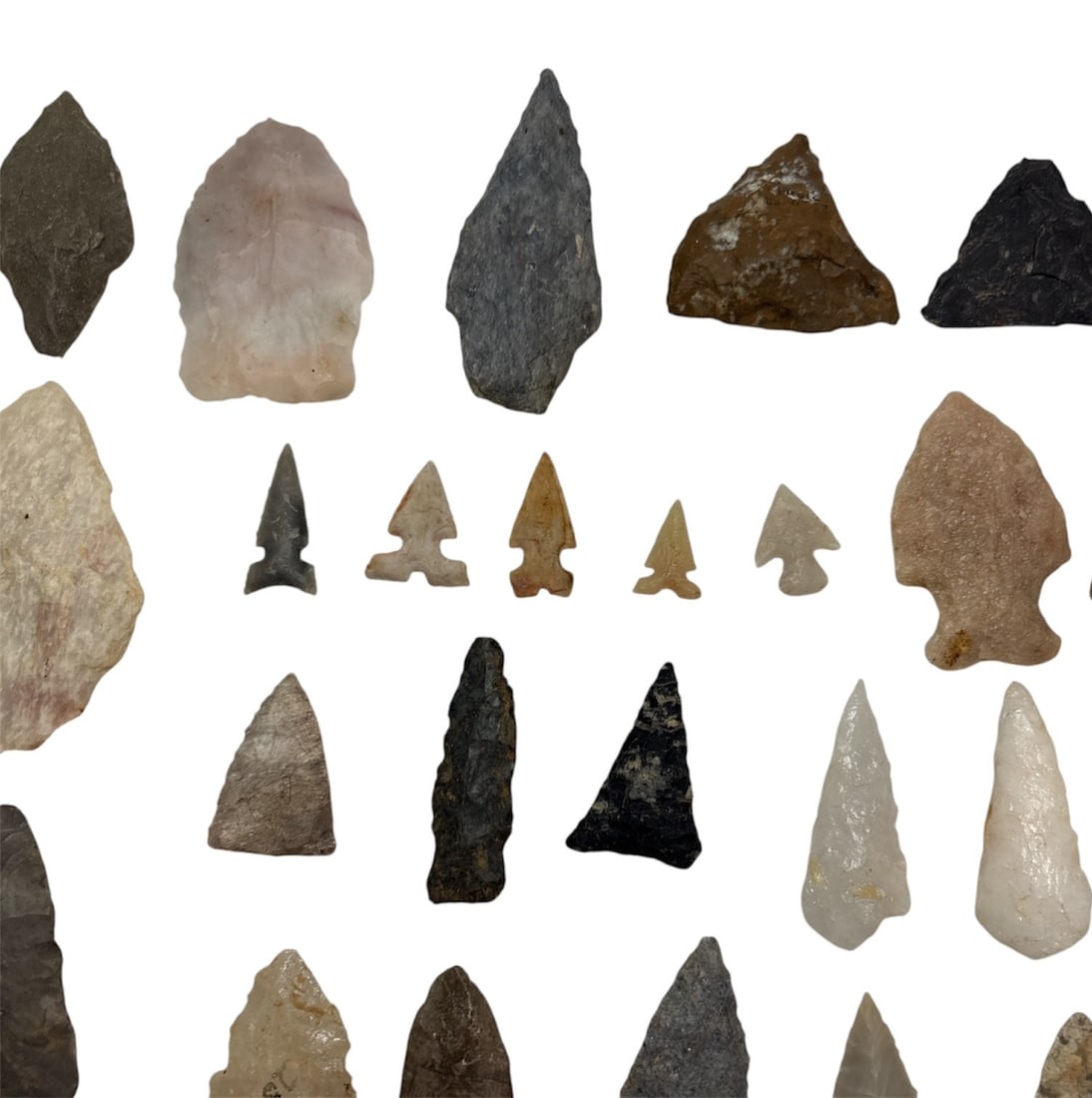 Collection Native American Arrowheads & Spearpoints - 5