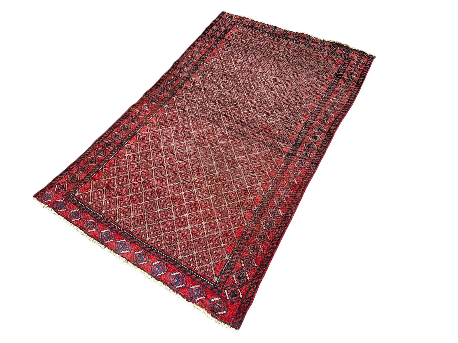 Antique Kilim Rug: 72" x 44.5" fringe to fringe.
