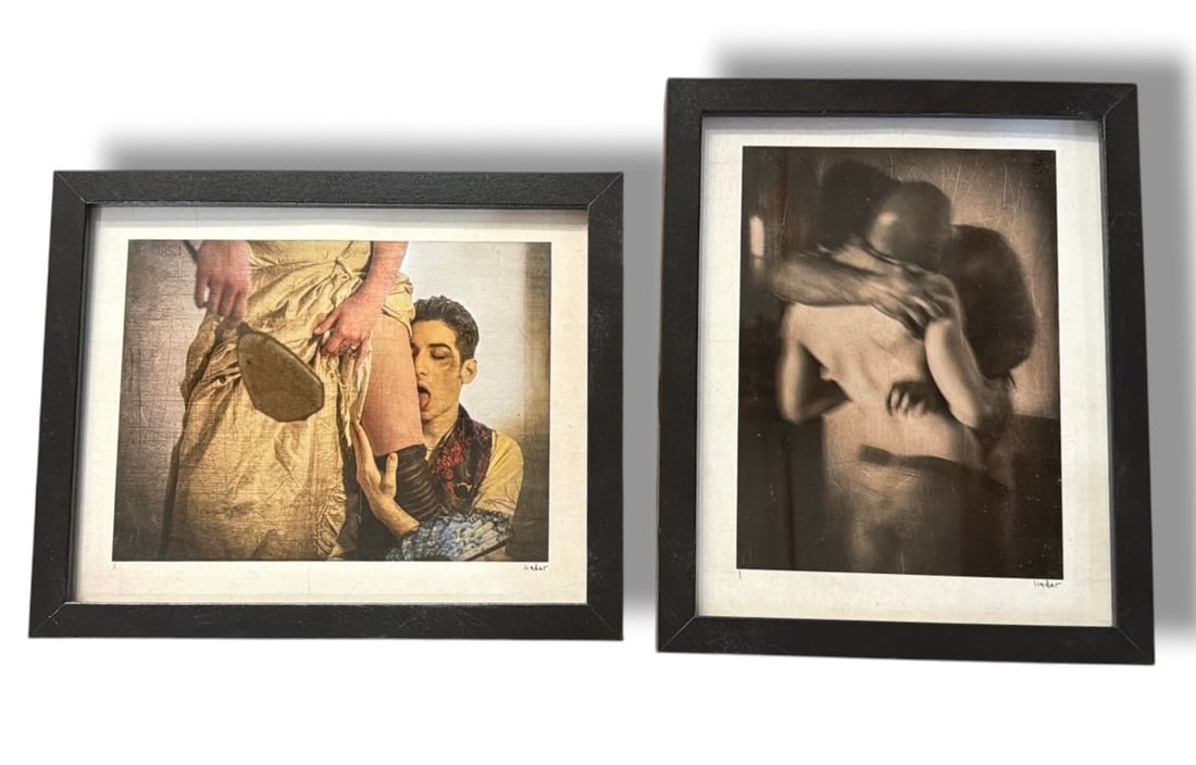 Two Fetish, Oddity Photography Prints, RICK LEIDER: Both measure 11" x 9" x1.5" D in the frame. Sight measures approx. 8" x 6" on both. Both signed Lieder in lower margin.