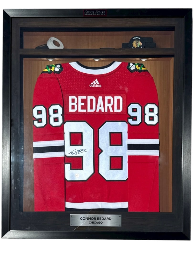 Authentic CONNOR BEDARD Autographed CHICAGO BLACKHAWKS Adidas Hockey Jersey (1 of 6)