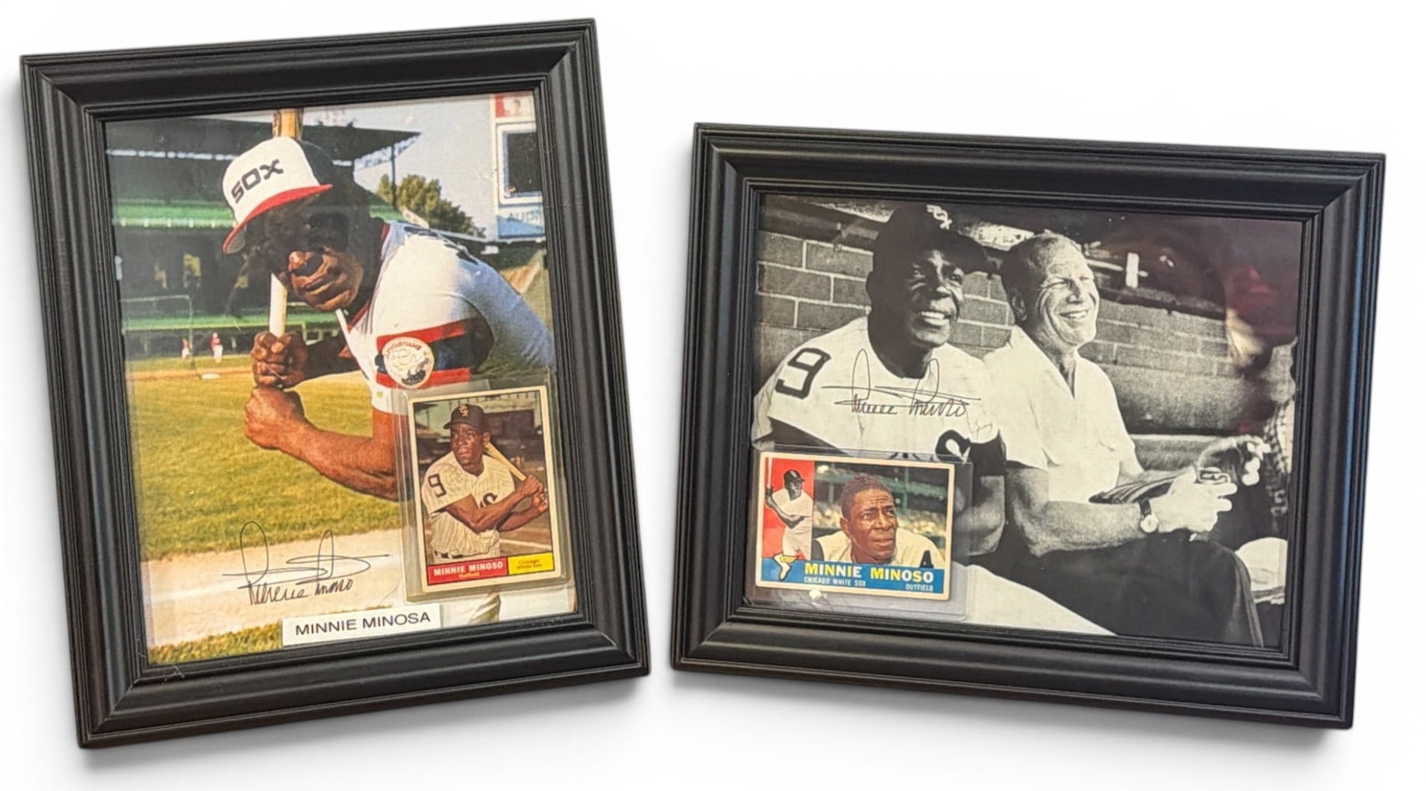 Two Chicago White Sox MINNIE MINOSO Autographed Photographs (1 of 3)