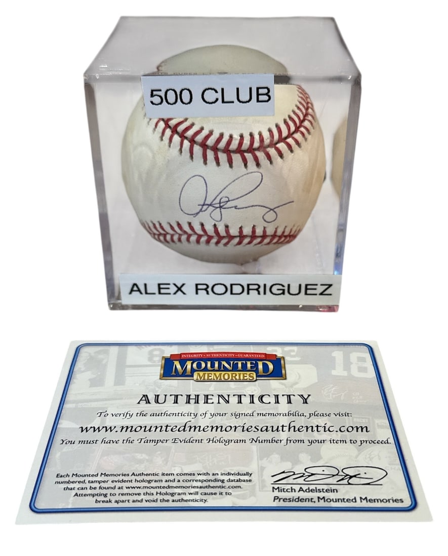 Autographed ALEX RODRIGUEZ Baseball, 500 Home Run Club (1 of 5)