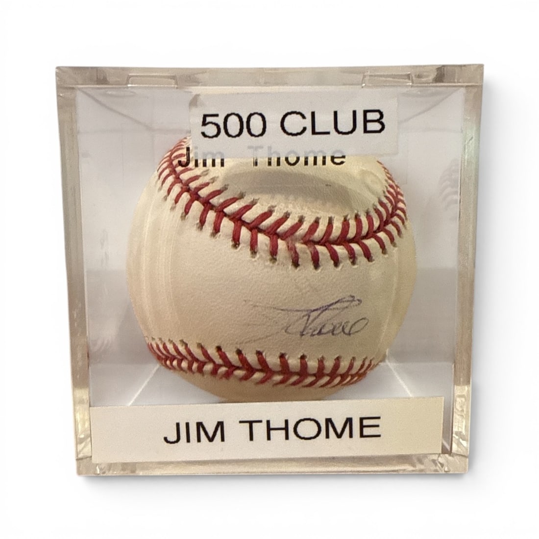 Autographed JIM THOME Baseball, 500 Home Run Club (1 of 2)
