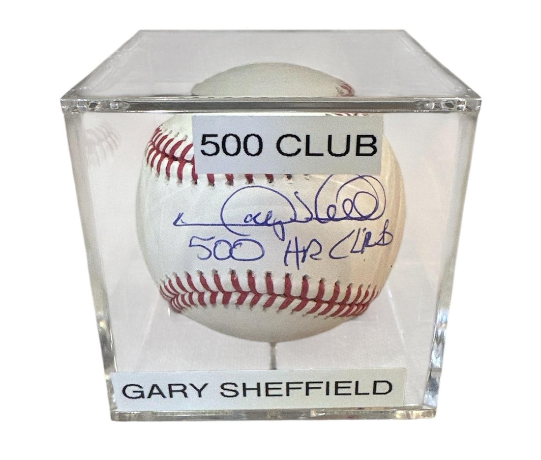 Autographed GARY SHEFFIELD Baseball, 500 Home Run Club (1 of 4)