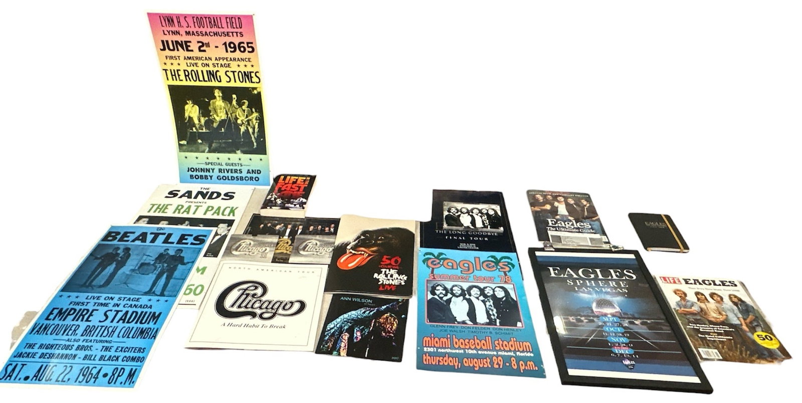 Collection of Rock & Roll Ephemera BEATLES, ROLLING STONES, EAGLES (1 of 5)