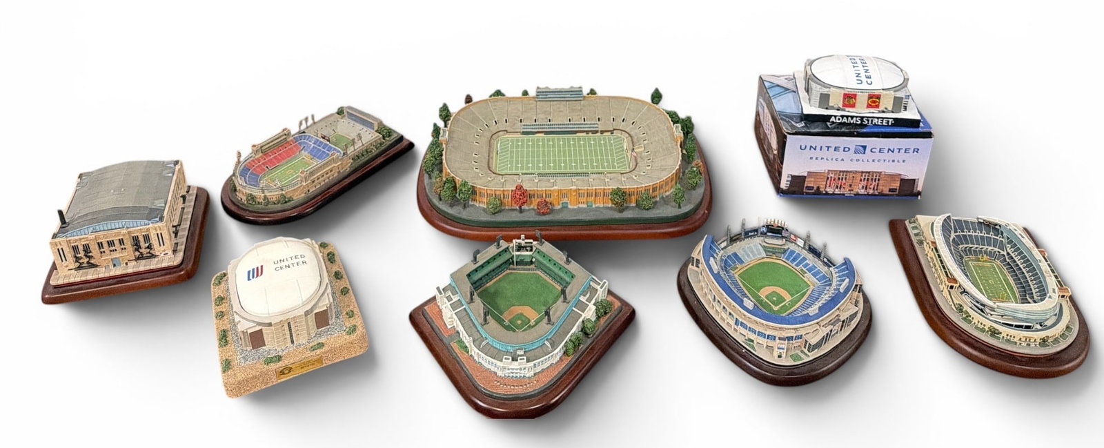 Eight Miniature Sports Stadiums Replica Ceramic Sculptures (1 of 8)