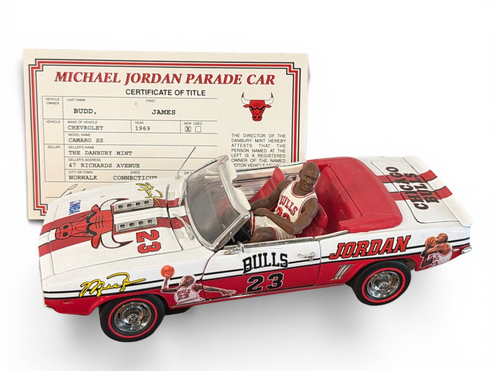 Rare MICHAEL JORDAN 1969 Camaro SS Parade Car Diecast Model (1 of 5)
