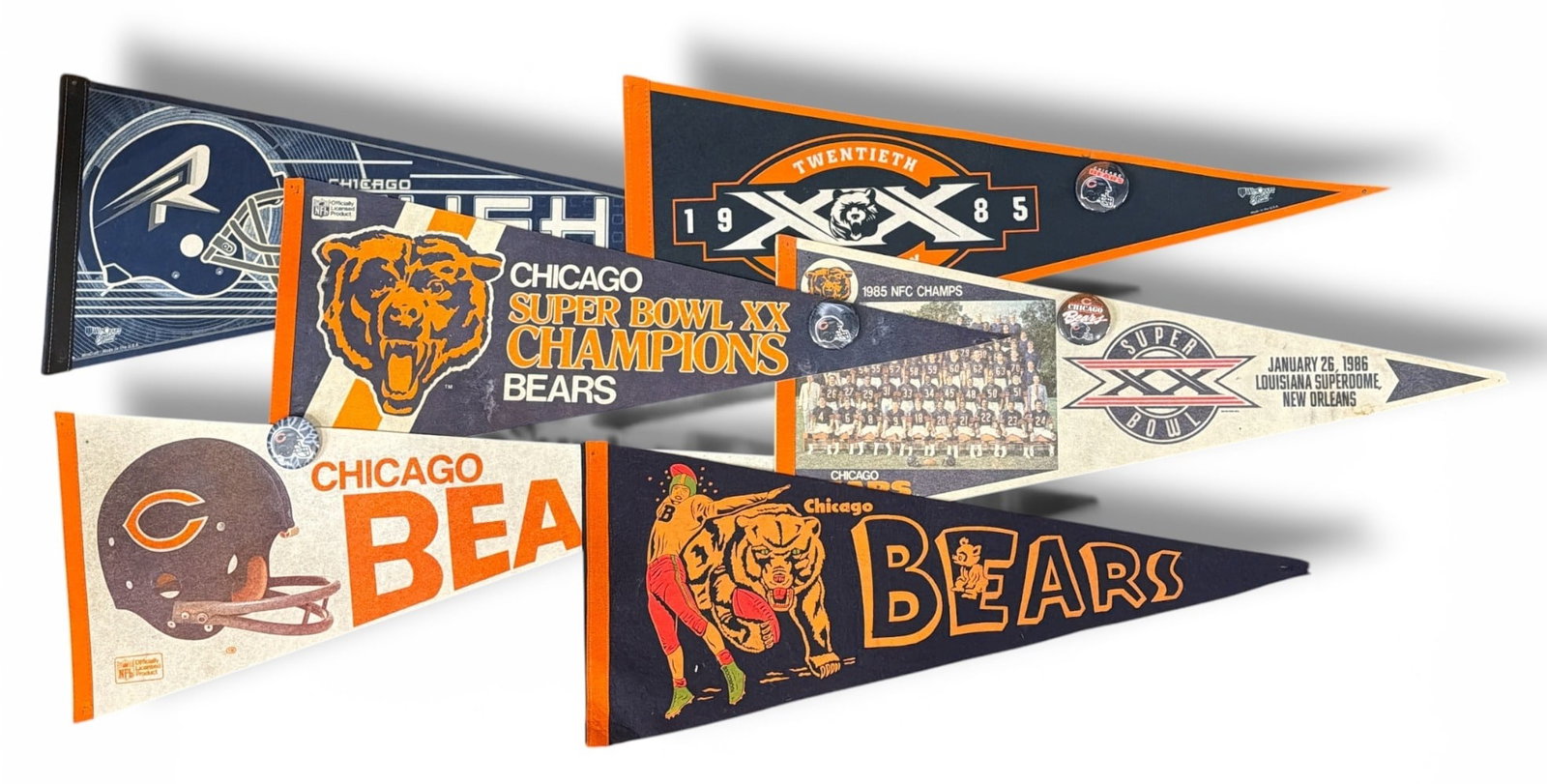 Collection Vintage Chicago Bears Pennants (1 of 3)