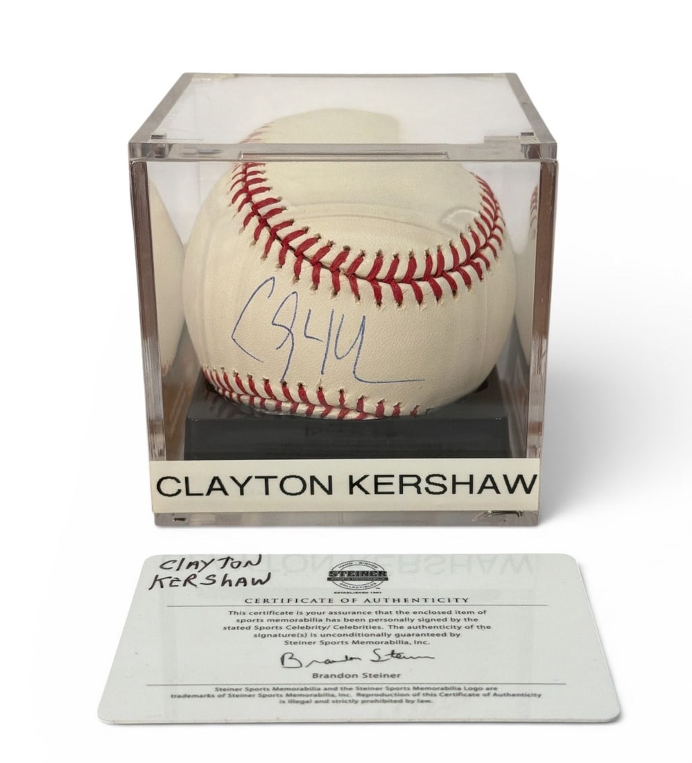 Autographed CLAYTON KERSHAW Baseball w/ COA (1 of 2)